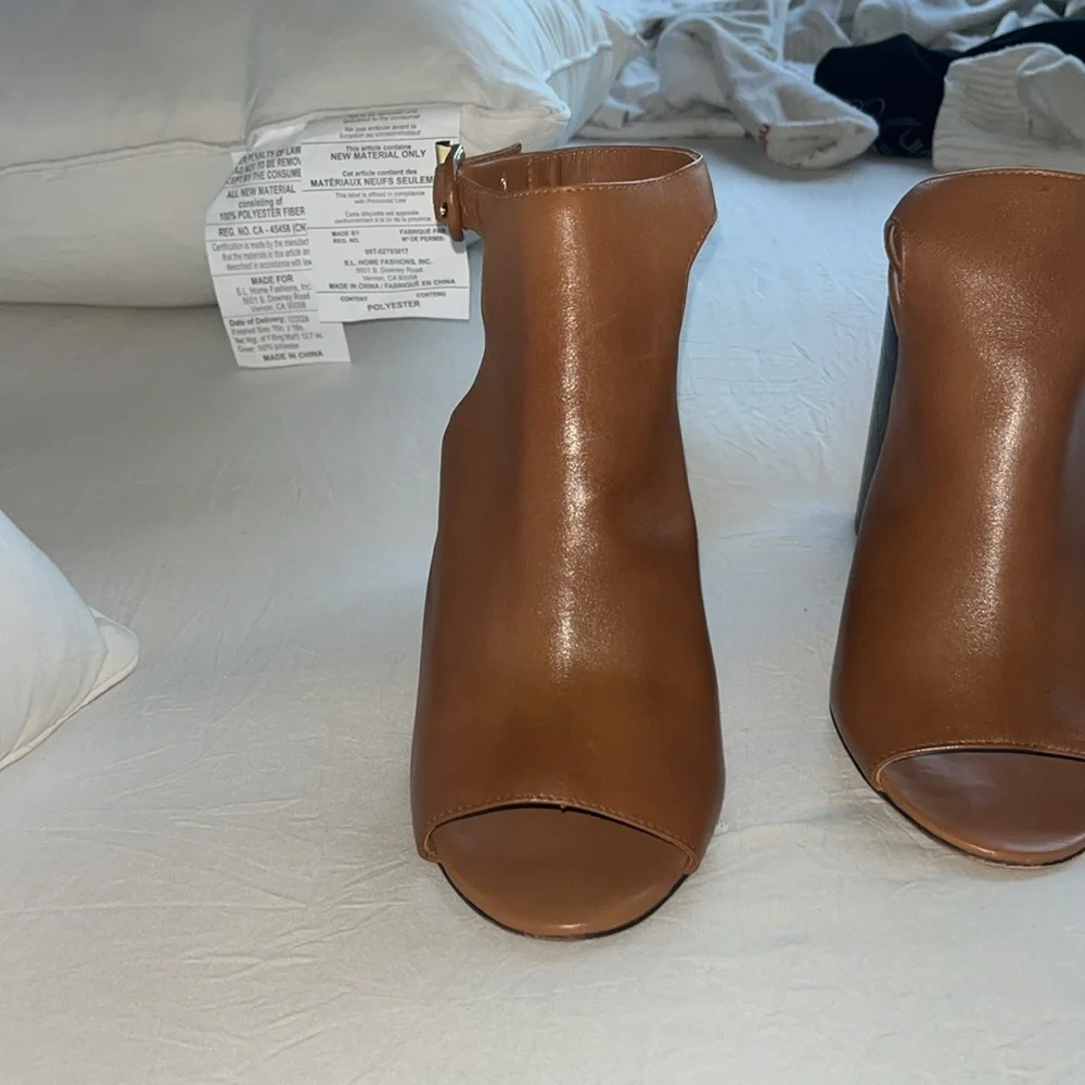 Tory Burch Grove Open Toe Booties Size 9 - Picture 5 of 10